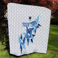 Custom Estonia Football Quilt Retro Jersey White Version