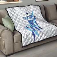 Custom Estonia Football Quilt Retro Jersey White Version