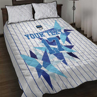 Custom Estonia Football Quilt Bed Set Retro Jersey White Version