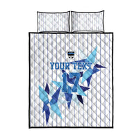 Custom Estonia Football Quilt Bed Set Retro Jersey White Version