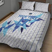 Custom Estonia Football Quilt Bed Set Retro Jersey White Version