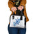 Custom Estonia Football Shoulder Handbag Retro Jersey White Version