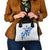 Custom Estonia Football Shoulder Handbag Retro Jersey White Version