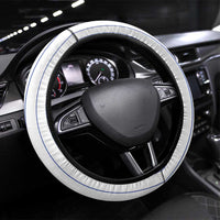 Estonia Football Steering Wheel Cover Retro Jersey White Version