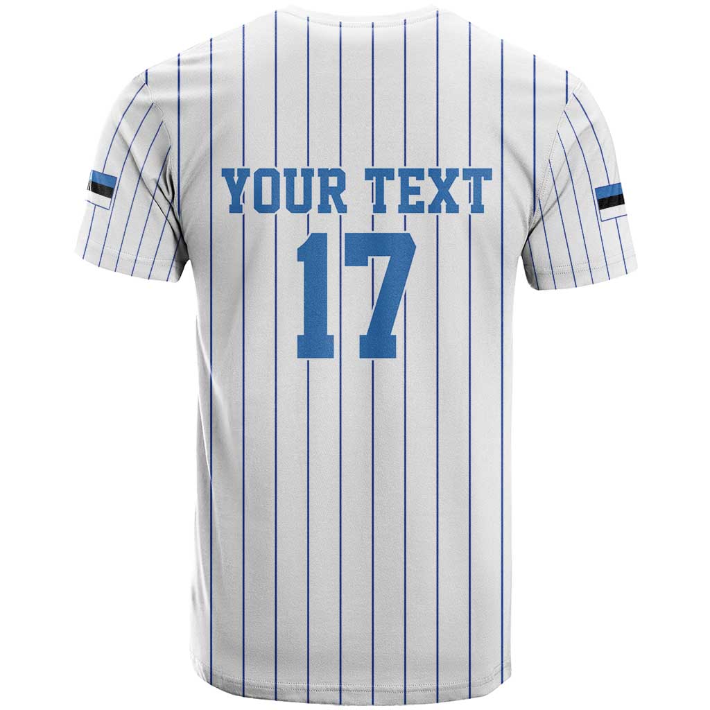 Custom Estonia Football T Shirt Retro Jersey White Version