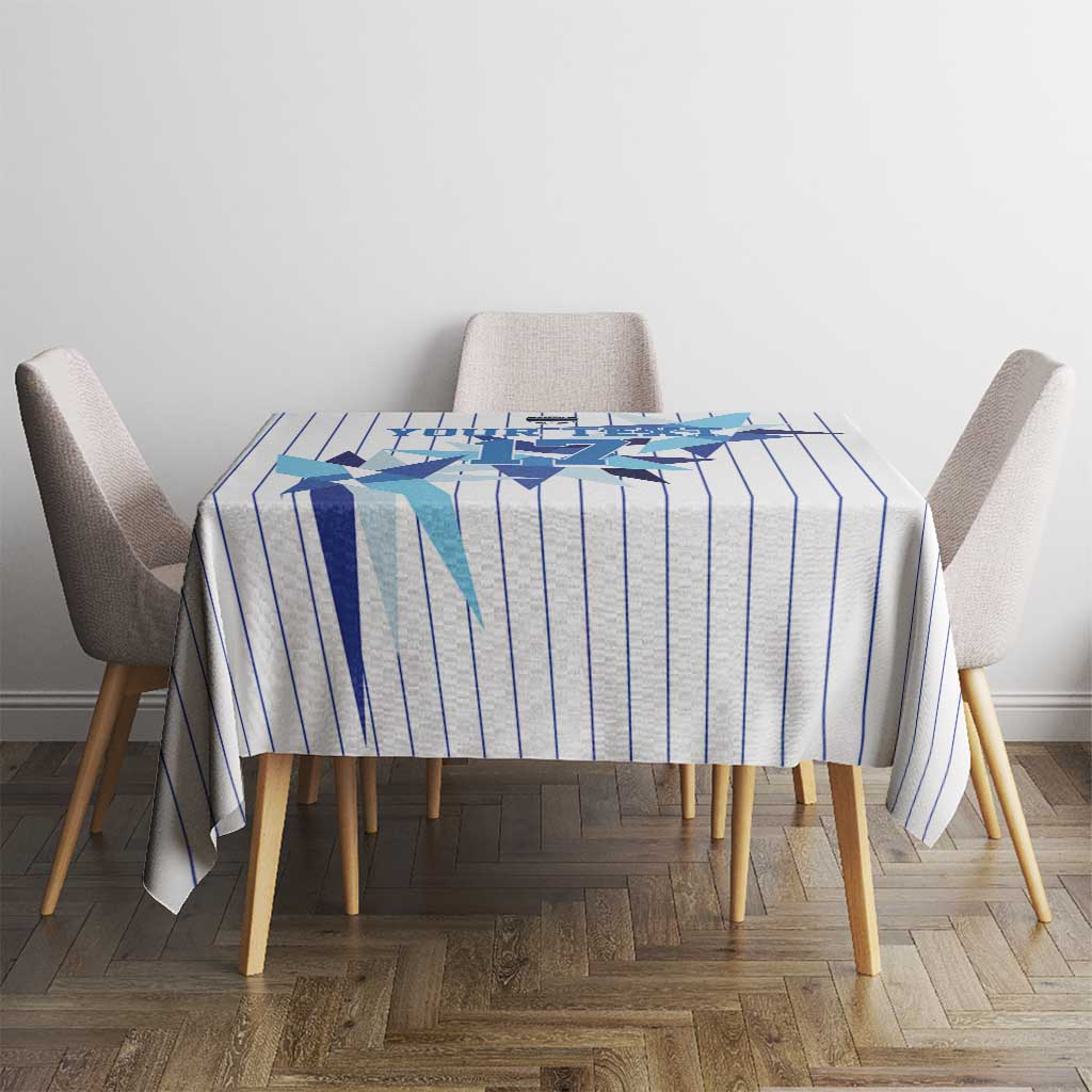 Custom Estonia Football Tablecloth Retro Jersey White Version