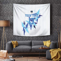 Custom Estonia Football Tapestry Retro Jersey White Version