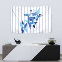 Custom Estonia Football Tapestry Retro Jersey White Version