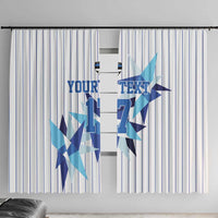Custom Estonia Football Window Curtain Retro Jersey White Version