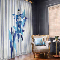 Custom Estonia Football Window Curtain Retro Jersey White Version