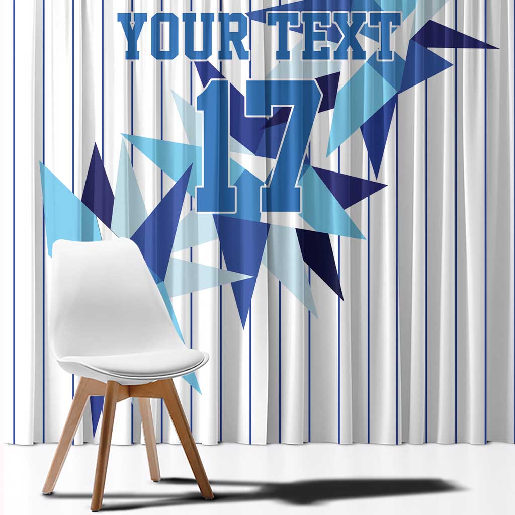 Custom Estonia Football Window Curtain Retro Jersey White Version