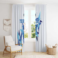 Custom Estonia Football Window Curtain Retro Jersey White Version