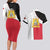 Haiti First Empire Couples Matching Long Sleeve Bodycon Dress and Hawaiian Shirt Anpi an Ayiti 1804-1806