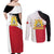 Haiti First Empire Couples Matching Off Shoulder Maxi Dress and Long Sleeve Button Shirt Anpi an Ayiti 1804-1806