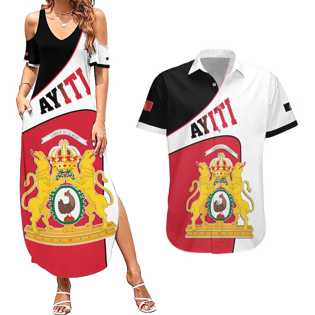 Haiti First Empire Couples Matching Summer Maxi Dress and Hawaiian Shirt Anpi an Ayiti 1804-1806