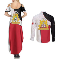 Haiti First Empire Couples Matching Summer Maxi Dress and Long Sleeve Button Shirt Anpi an Ayiti 1804-1806