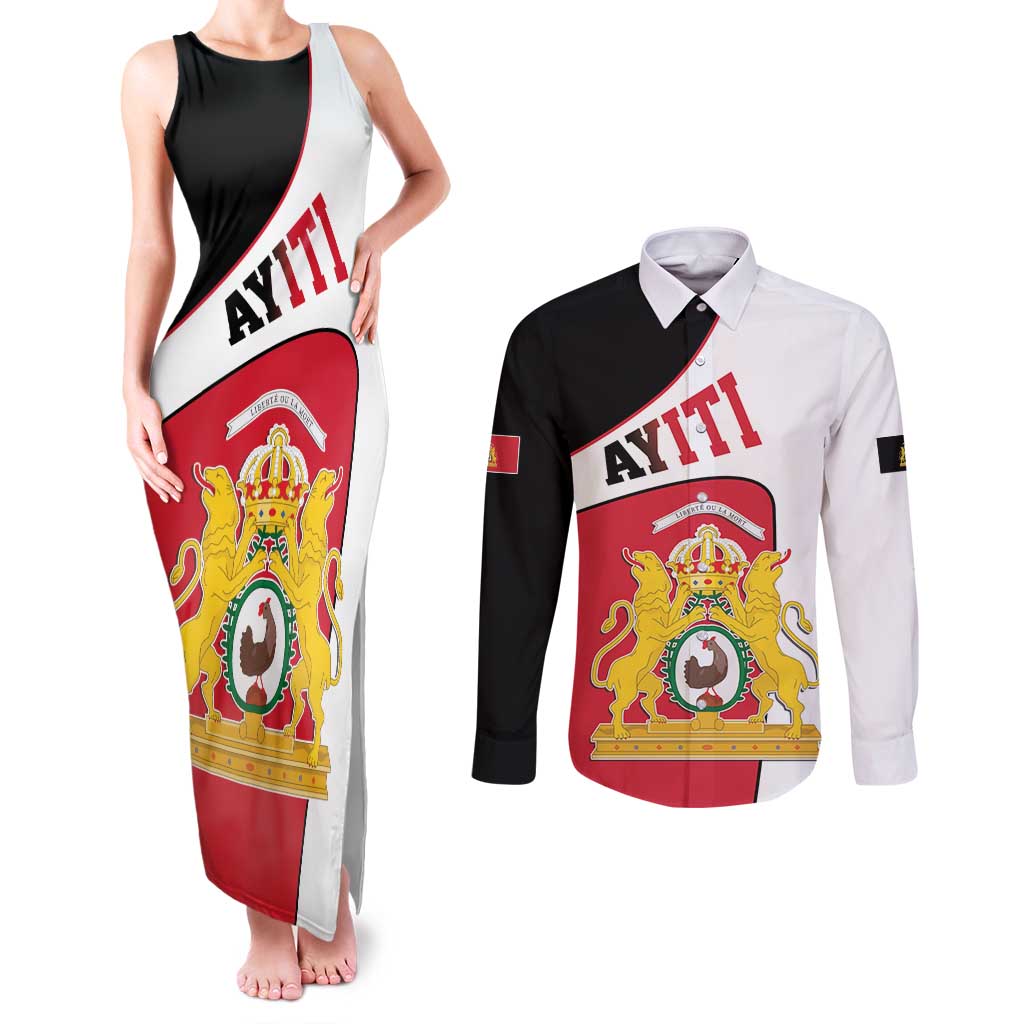 Haiti First Empire Couples Matching Tank Maxi Dress and Long Sleeve Button Shirt Anpi an Ayiti 1804-1806
