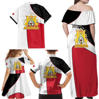 Haiti First Empire Family Matching Off Shoulder Maxi Dress and Hawaiian Shirt Anpi an Ayiti 1804-1806