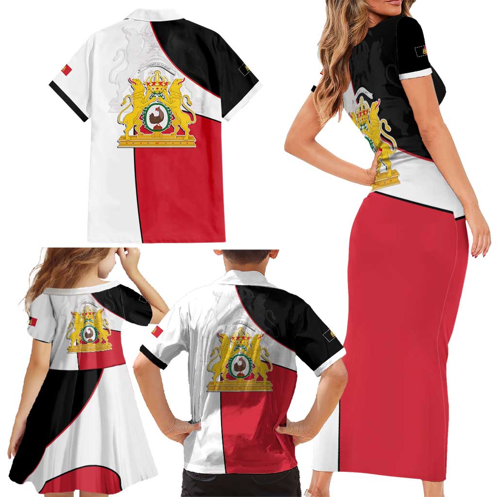 Haiti First Empire Family Matching Short Sleeve Bodycon Dress and Hawaiian Shirt Anpi an Ayiti 1804-1806