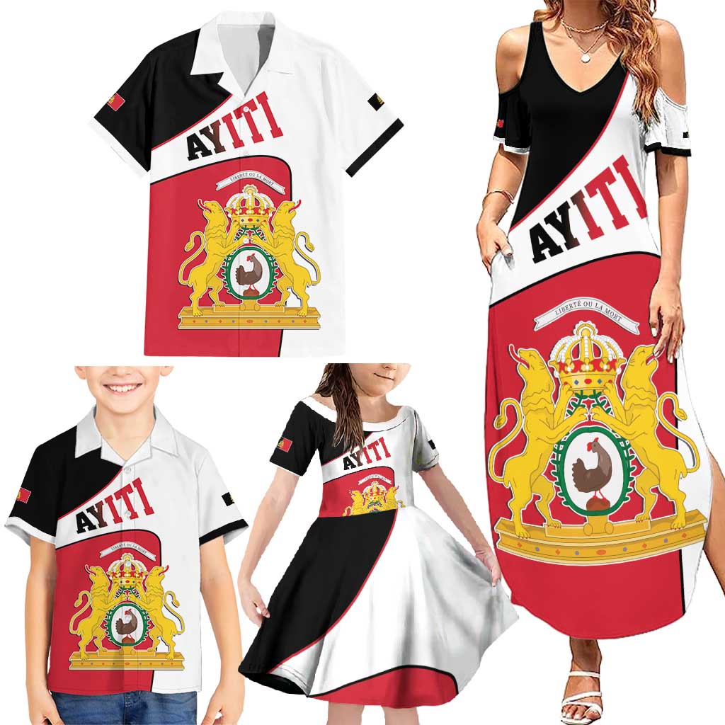 Haiti First Empire Family Matching Summer Maxi Dress and Hawaiian Shirt Anpi an Ayiti 1804-1806