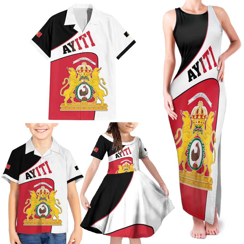 Haiti First Empire Family Matching Tank Maxi Dress and Hawaiian Shirt Anpi an Ayiti 1804-1806