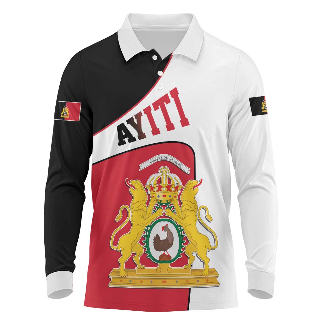 Haiti First Empire Long Sleeve Polo Shirt Anpi an Ayiti 1804-1806