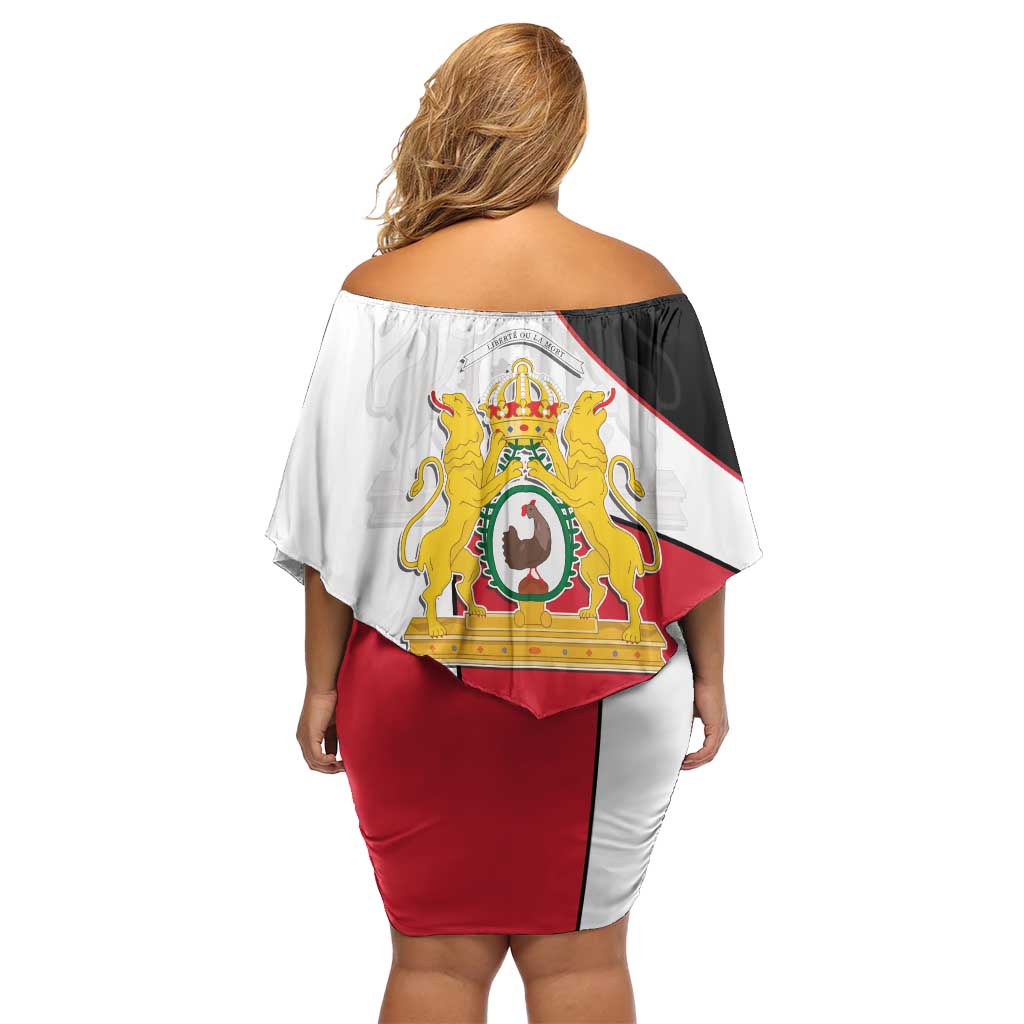 Haiti First Empire Off Shoulder Short Dress Anpi an Ayiti 1804-1806