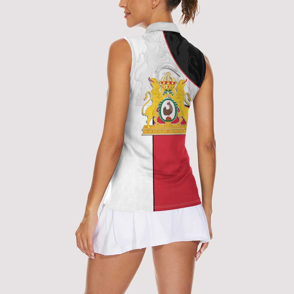 Haiti First Empire Women Sleeveless Polo Shirt Anpi an Ayiti 1804-1806