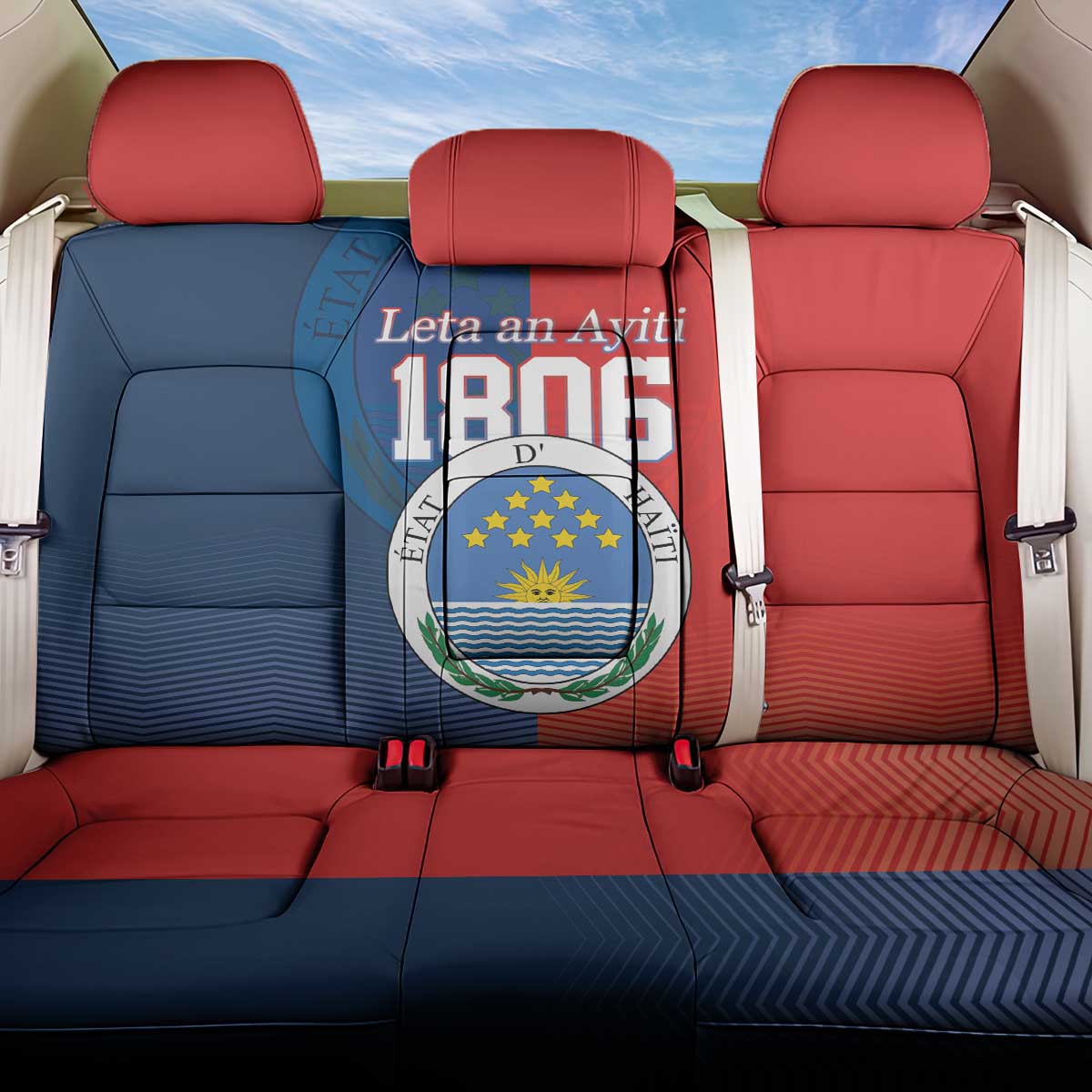 North Haiti State of Haiti Back Car Seat Cover Leta an Ayiti 1806-1811
