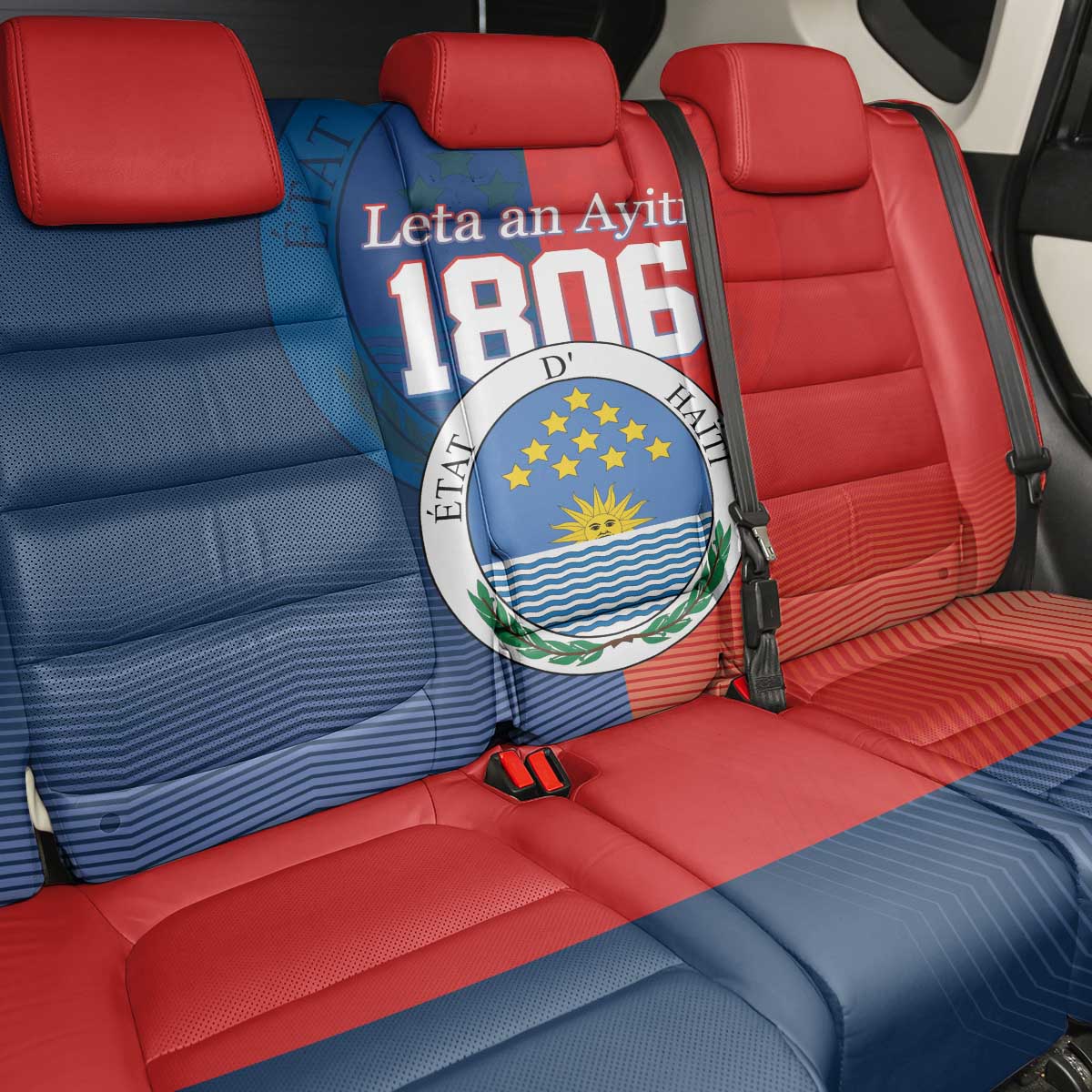 North Haiti State of Haiti Back Car Seat Cover Leta an Ayiti 1806-1811