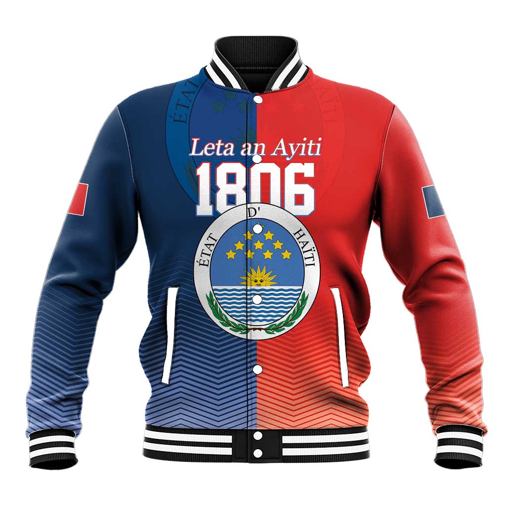 North Haiti State of Haiti Baseball Jacket Leta an Ayiti 1806-1811