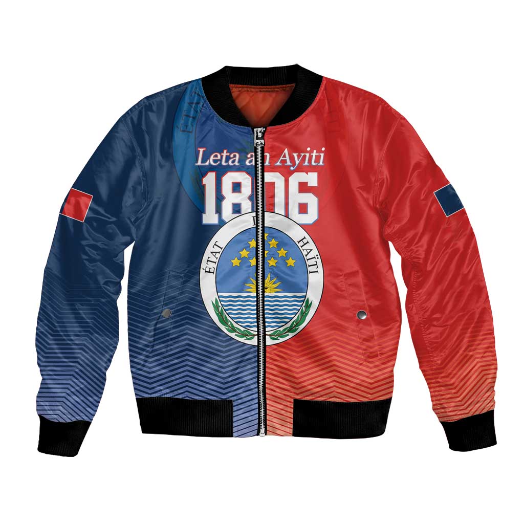 North Haiti State of Haiti Bomber Jacket Leta an Ayiti 1806-1811