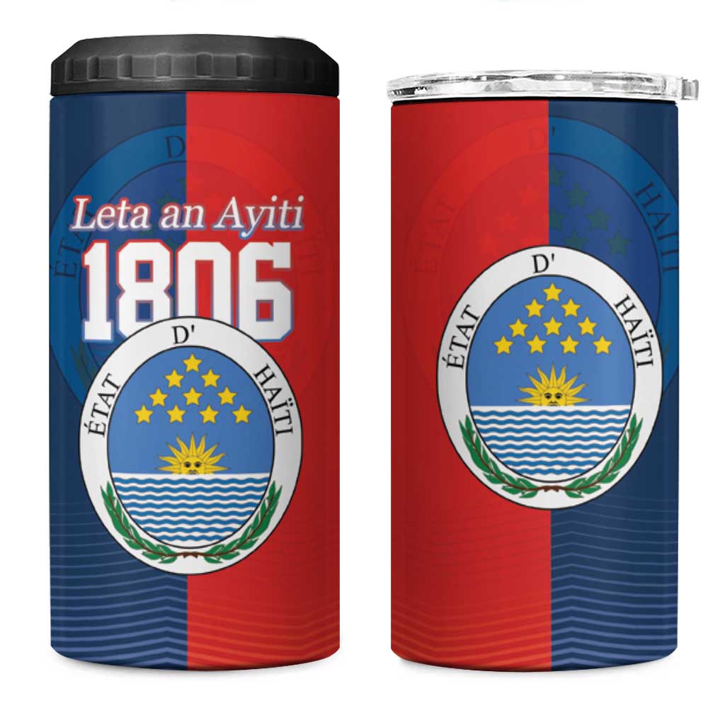 North Haiti State of Haiti 4 in 1 Can Cooler Tumbler Leta an Ayiti 1806-1811