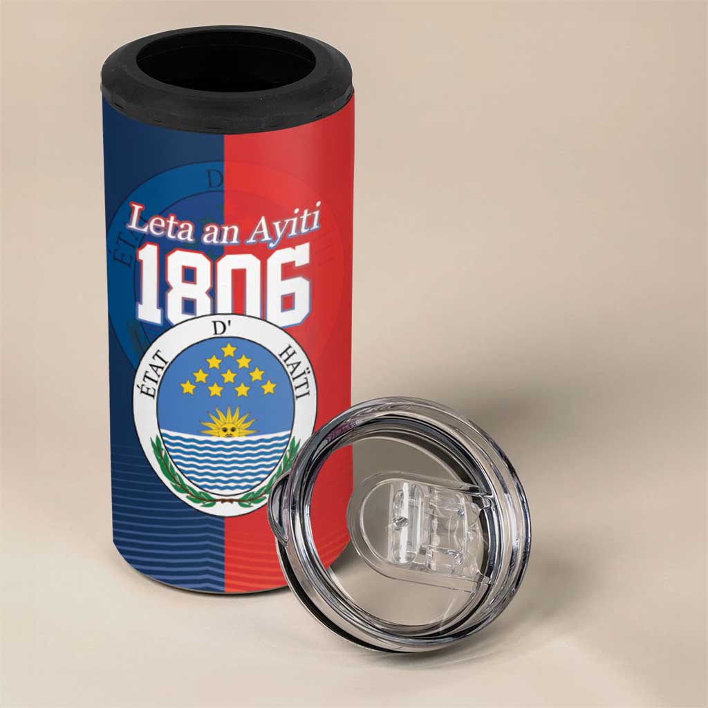North Haiti State of Haiti 4 in 1 Can Cooler Tumbler Leta an Ayiti 1806-1811