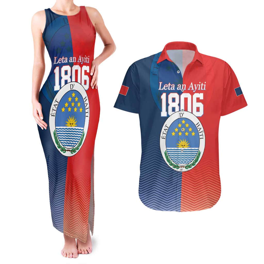 North Haiti State of Haiti Couples Matching Tank Maxi Dress and Hawaiian Shirt Leta an Ayiti 1806-1811