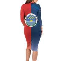 North Haiti State of Haiti Family Matching Long Sleeve Bodycon Dress and Hawaiian Shirt Leta an Ayiti 1806-1811