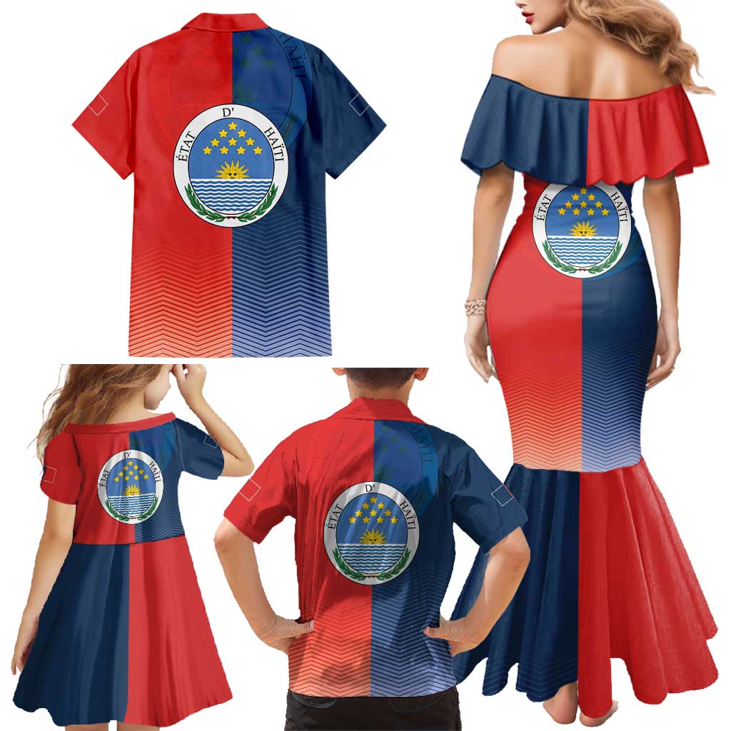 North Haiti State of Haiti Family Matching Mermaid Dress and Hawaiian Shirt Leta an Ayiti 1806-1811