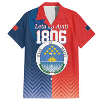 North Haiti State of Haiti Family Matching Off The Shoulder Long Sleeve Dress and Hawaiian Shirt Leta an Ayiti 1806-1811