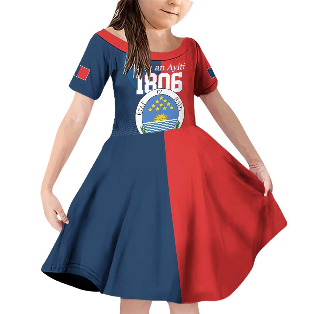 North Haiti State of Haiti Family Matching Off Shoulder Short Dress and Hawaiian Shirt Leta an Ayiti 1806-1811