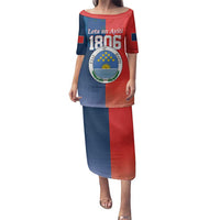 North Haiti State of Haiti Family Matching Puletasi and Hawaiian Shirt Leta an Ayiti 1806-1811