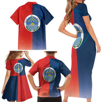 North Haiti State of Haiti Family Matching Short Sleeve Bodycon Dress and Hawaiian Shirt Leta an Ayiti 1806-1811