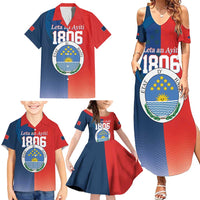 North Haiti State of Haiti Family Matching Summer Maxi Dress and Hawaiian Shirt Leta an Ayiti 1806-1811