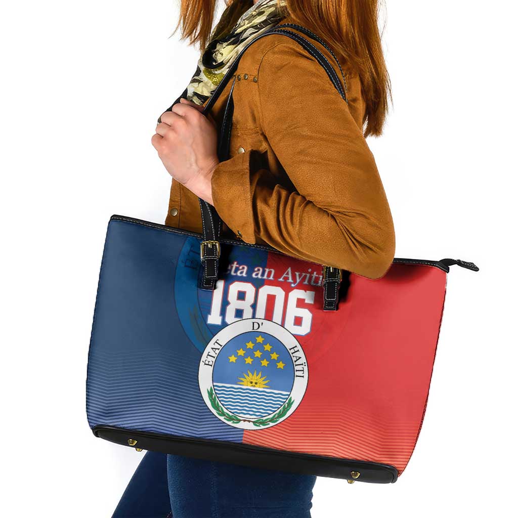 North Haiti State of Haiti Leather Tote Bag Leta an Ayiti 1806-1811