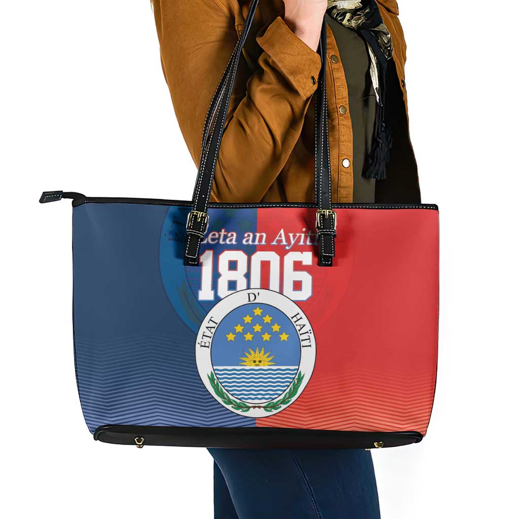 North Haiti State of Haiti Leather Tote Bag Leta an Ayiti 1806-1811