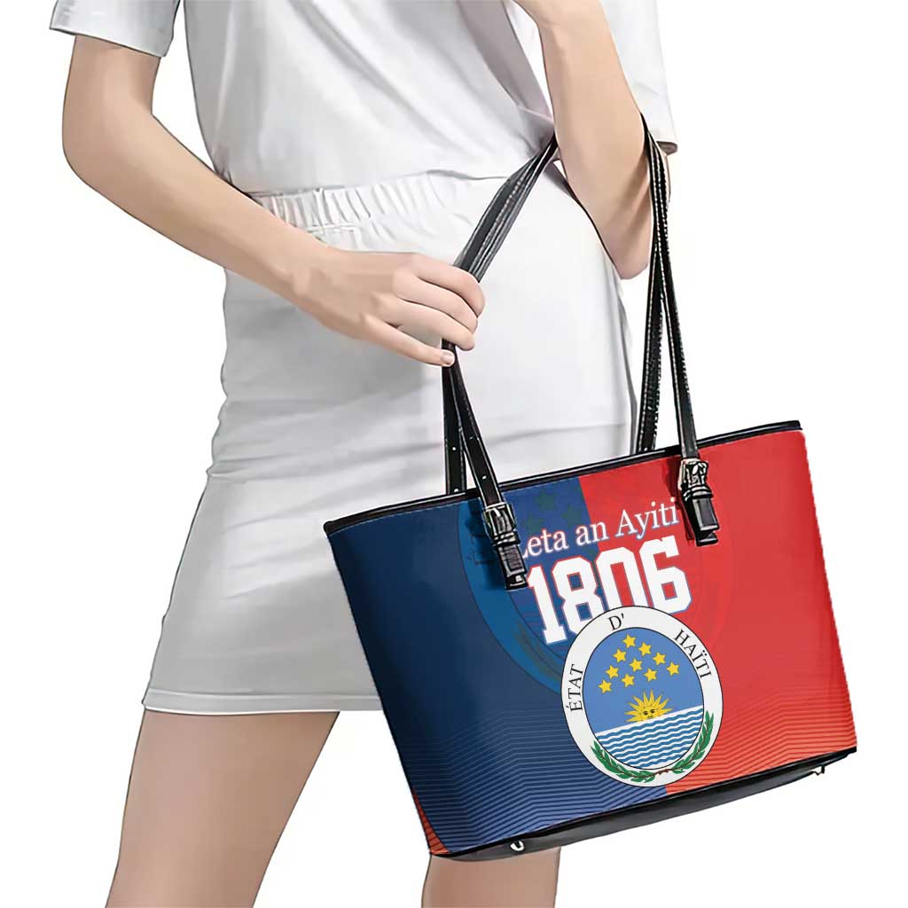 North Haiti State of Haiti Leather Tote Bag Leta an Ayiti 1806-1811