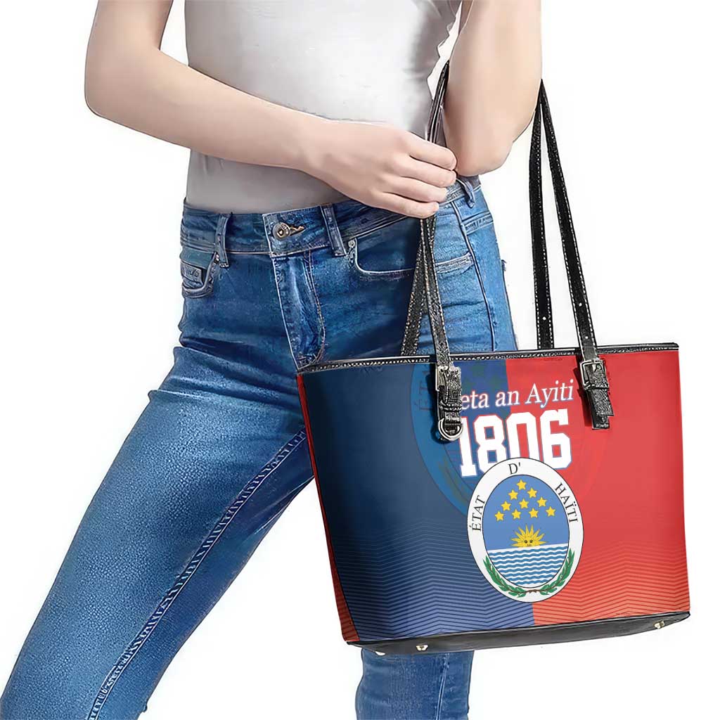 North Haiti State of Haiti Leather Tote Bag Leta an Ayiti 1806-1811