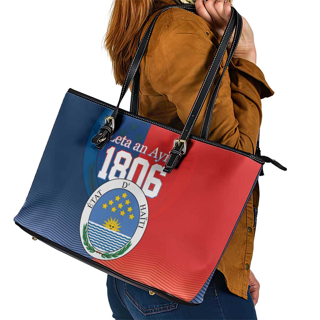 North Haiti State of Haiti Leather Tote Bag Leta an Ayiti 1806-1811