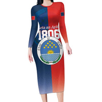 North Haiti State of Haiti Long Sleeve Bodycon Dress Leta an Ayiti 1806-1811