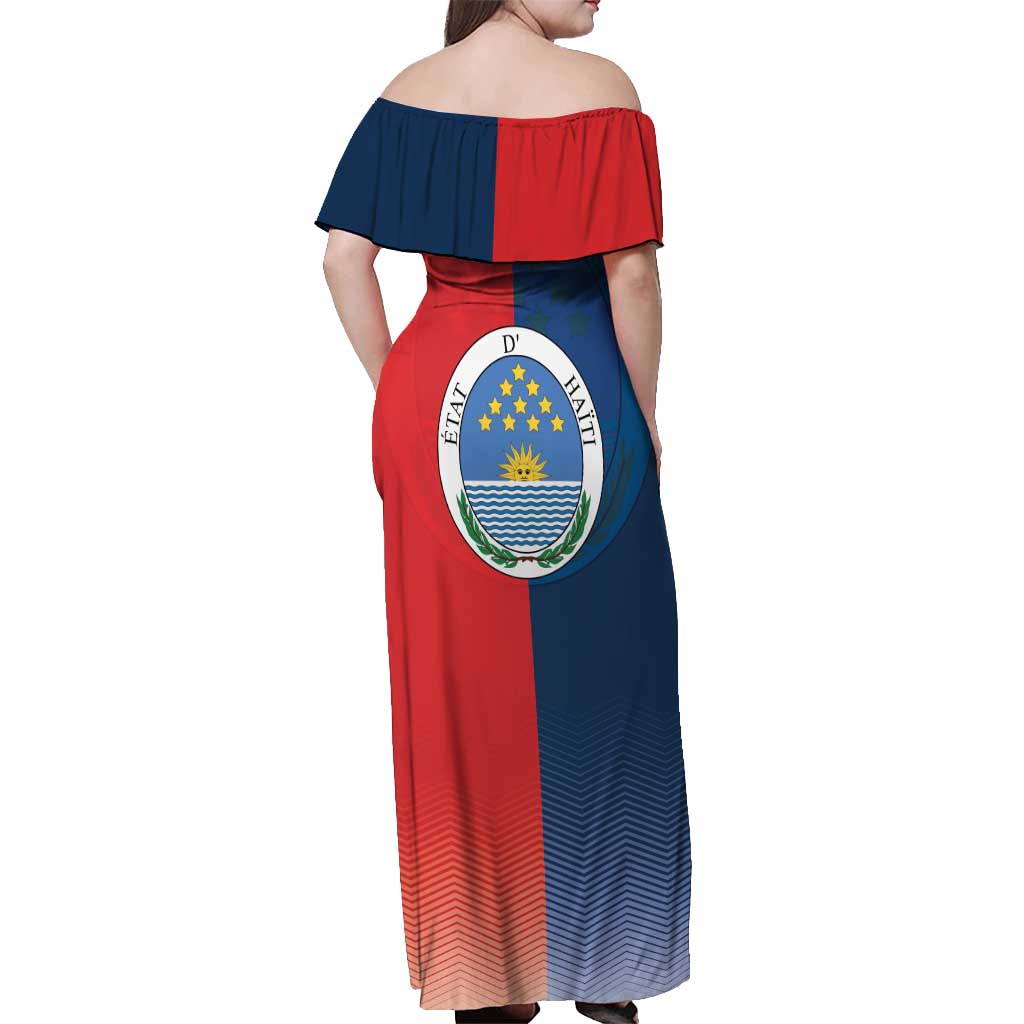 North Haiti State of Haiti Off Shoulder Maxi Dress Leta an Ayiti 1806-1811