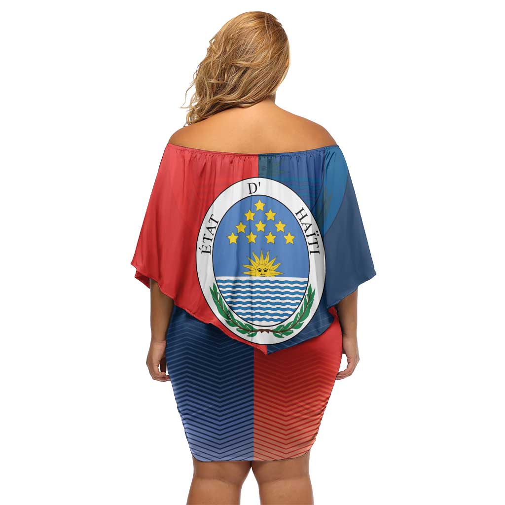 North Haiti State of Haiti Off Shoulder Short Dress Leta an Ayiti 1806-1811